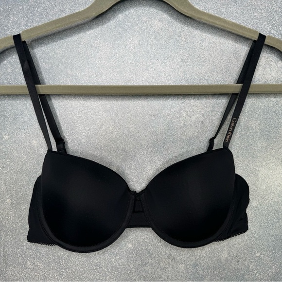 Calvin Klein Black Balconette Bra - Size 34C - Picture 1 of 5
